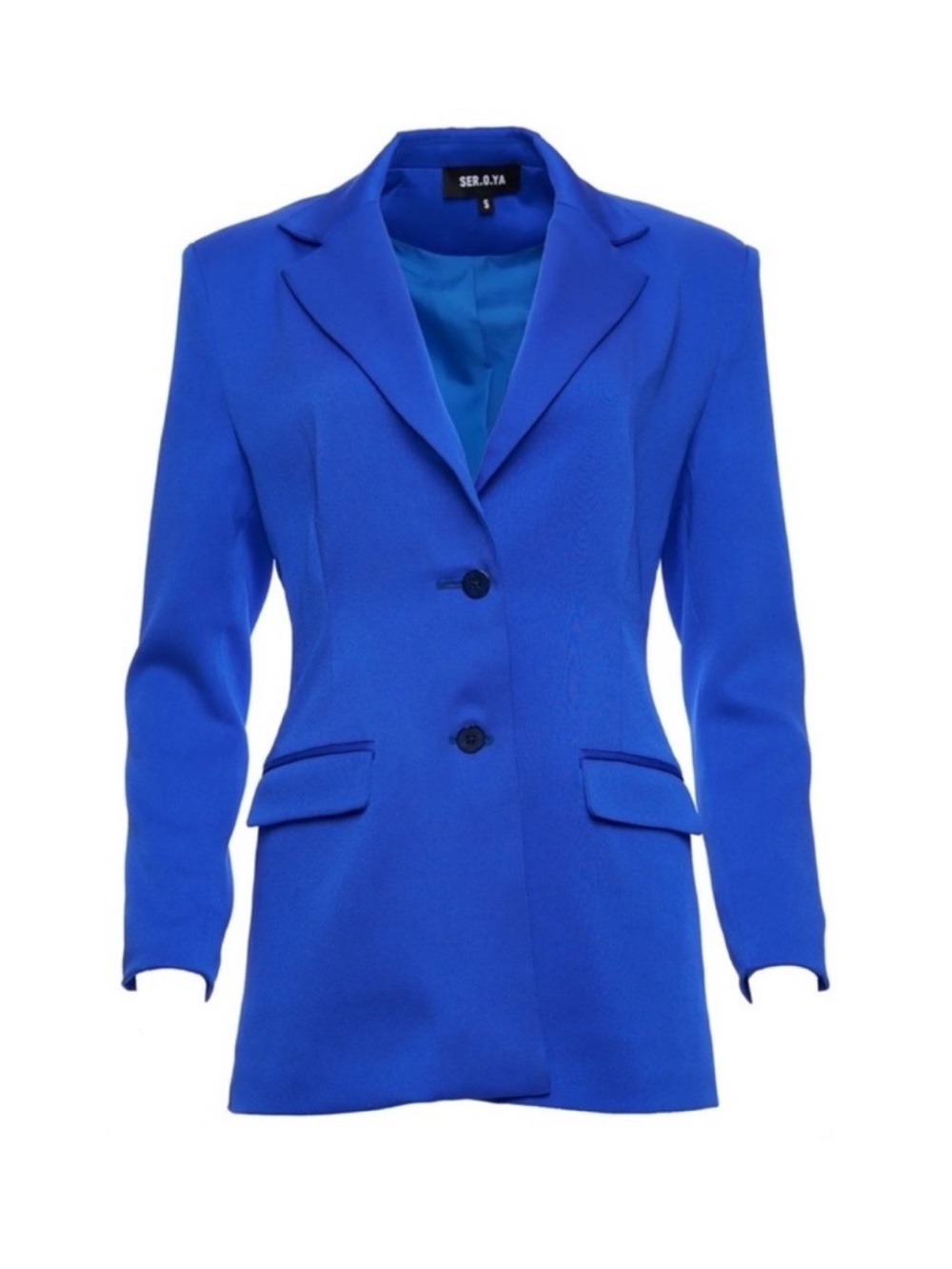 New! SER.O.YA Vienna Oversized Blazer Jacket in Royal Blue